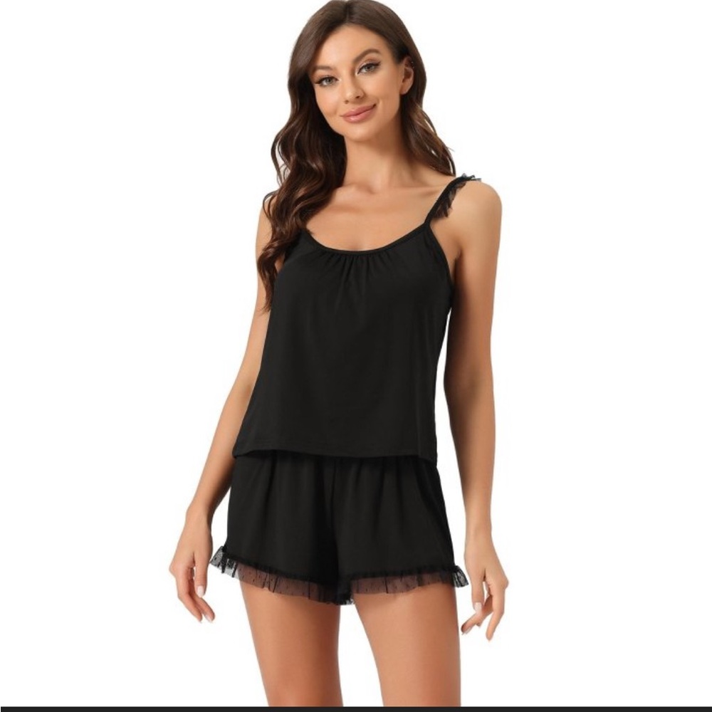 Elegant Black Women's Sleepwear Set